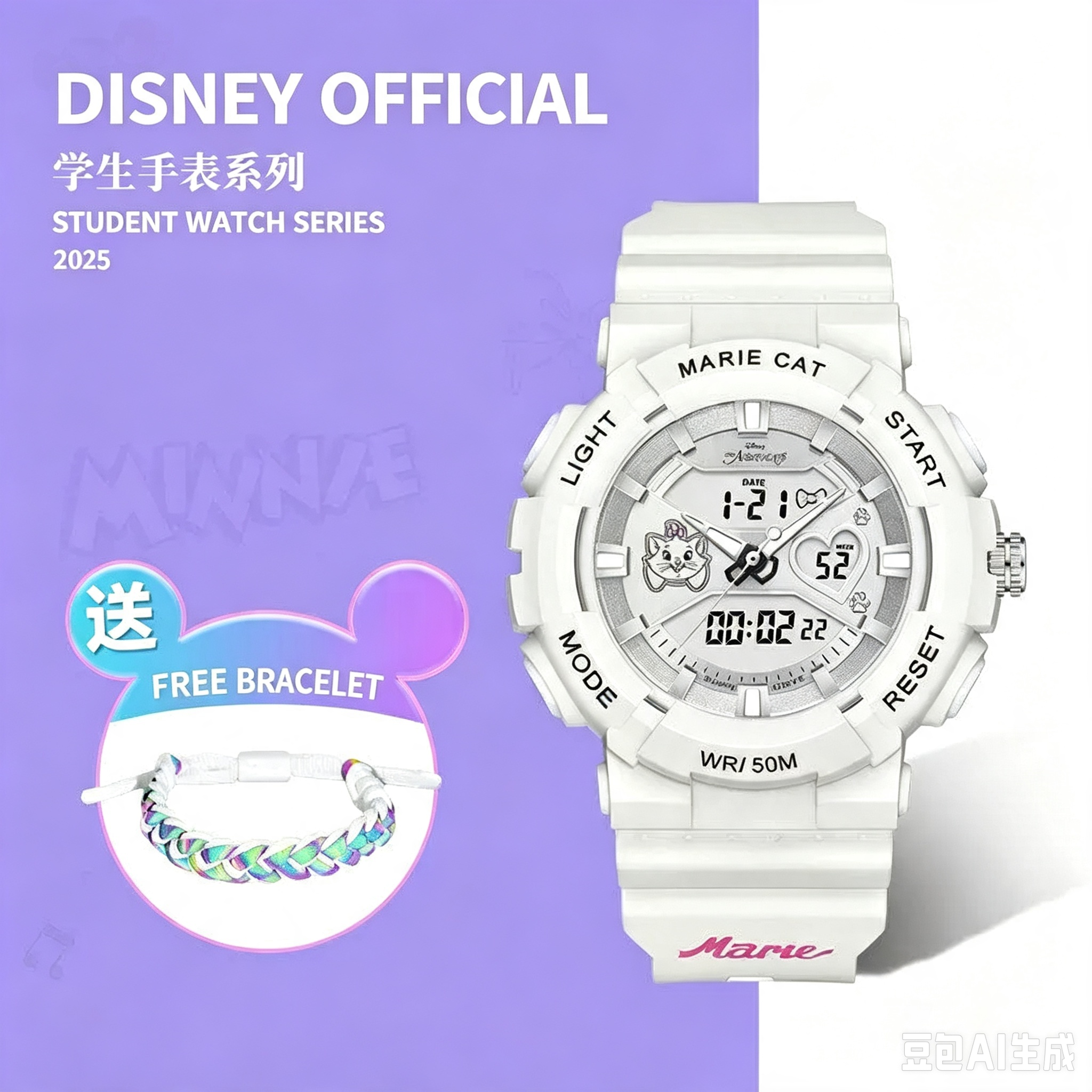 Disney Marie Cat Watch | Free Bracelet Gift
