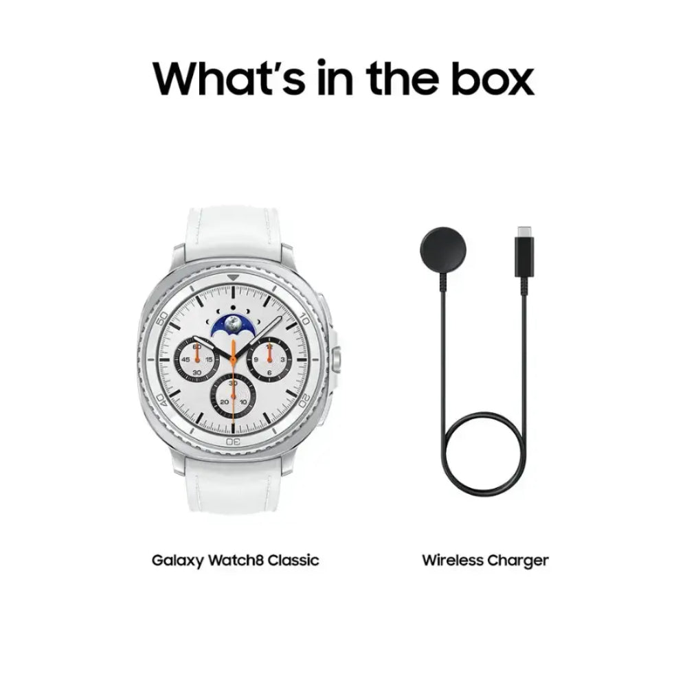 Samsung Galaxy Watch8 Classic 46mm Stainless Steel Case Smartwatch with Hybrid Band