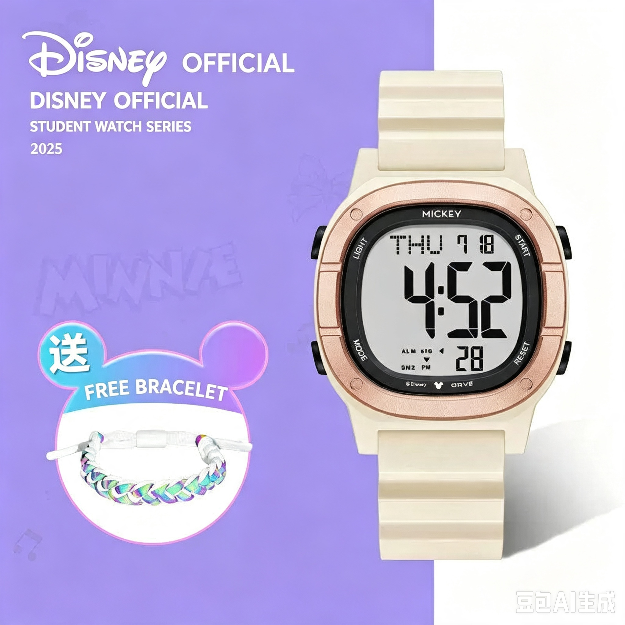 Disney Mickey Digital Watch | Free Bracelet Gift