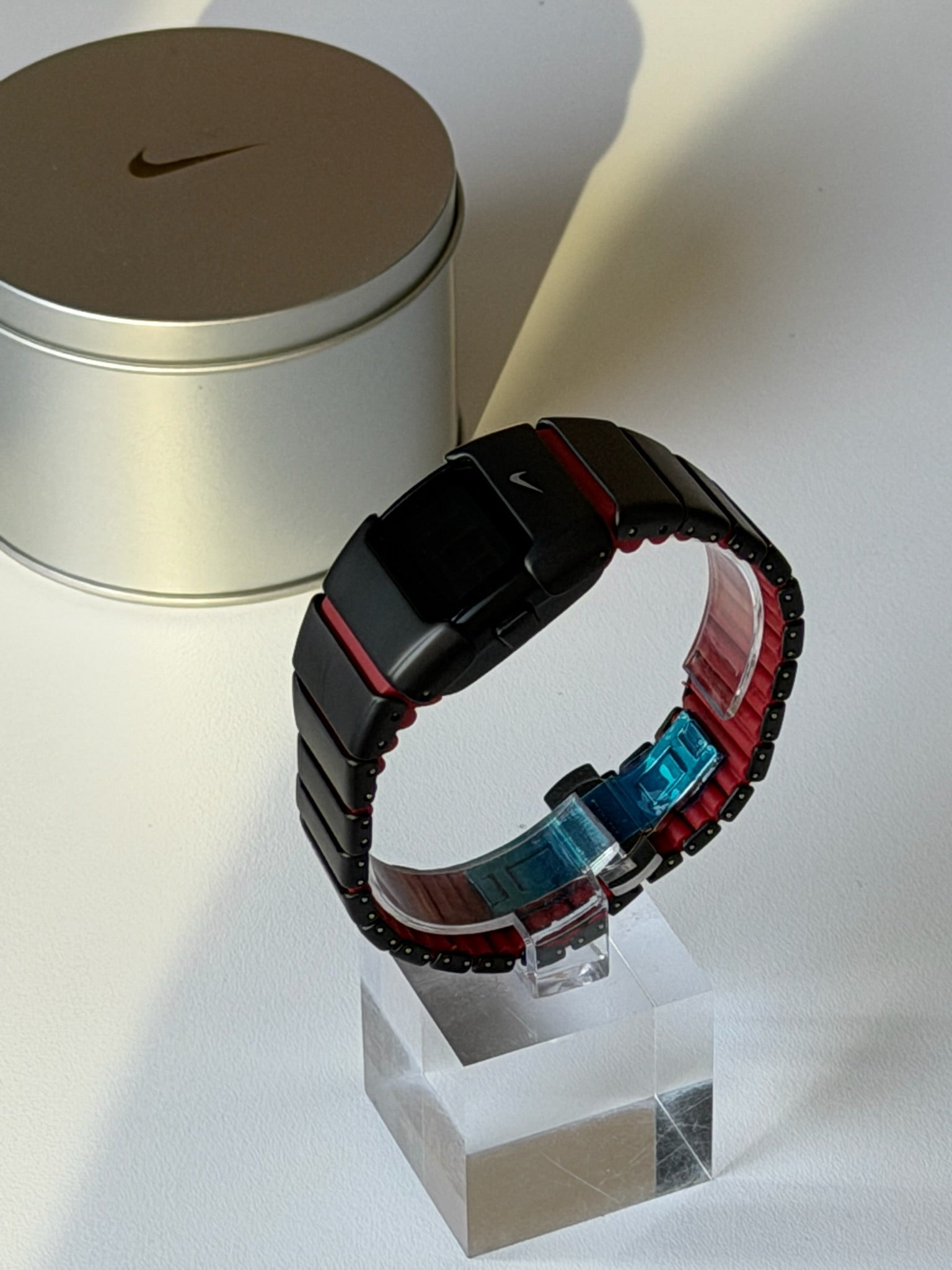 Nike D-Line Matte Black Digital Watch with Red Accents | Retro Y2K Sports Watch | Unisex Streetwear Timepiece