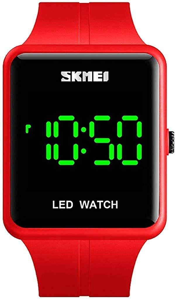 Gosasa Classic Square Face Unisex Women's Men's Digital Multifunction Outdoor Casual Watch Countdown 50M Waterproof Led Light Wristwatch