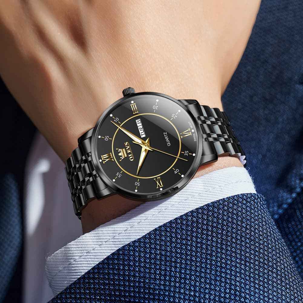 "The Executive" Swiss Movement Watch | Ultra-Slim 9mm Day-Date