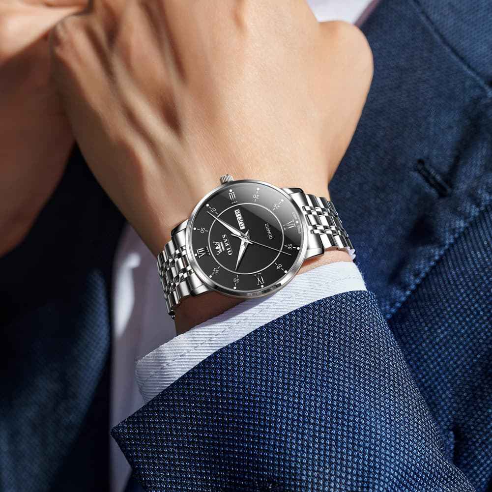 "The Executive" Swiss Movement Watch | Ultra-Slim 9mm Day-Date