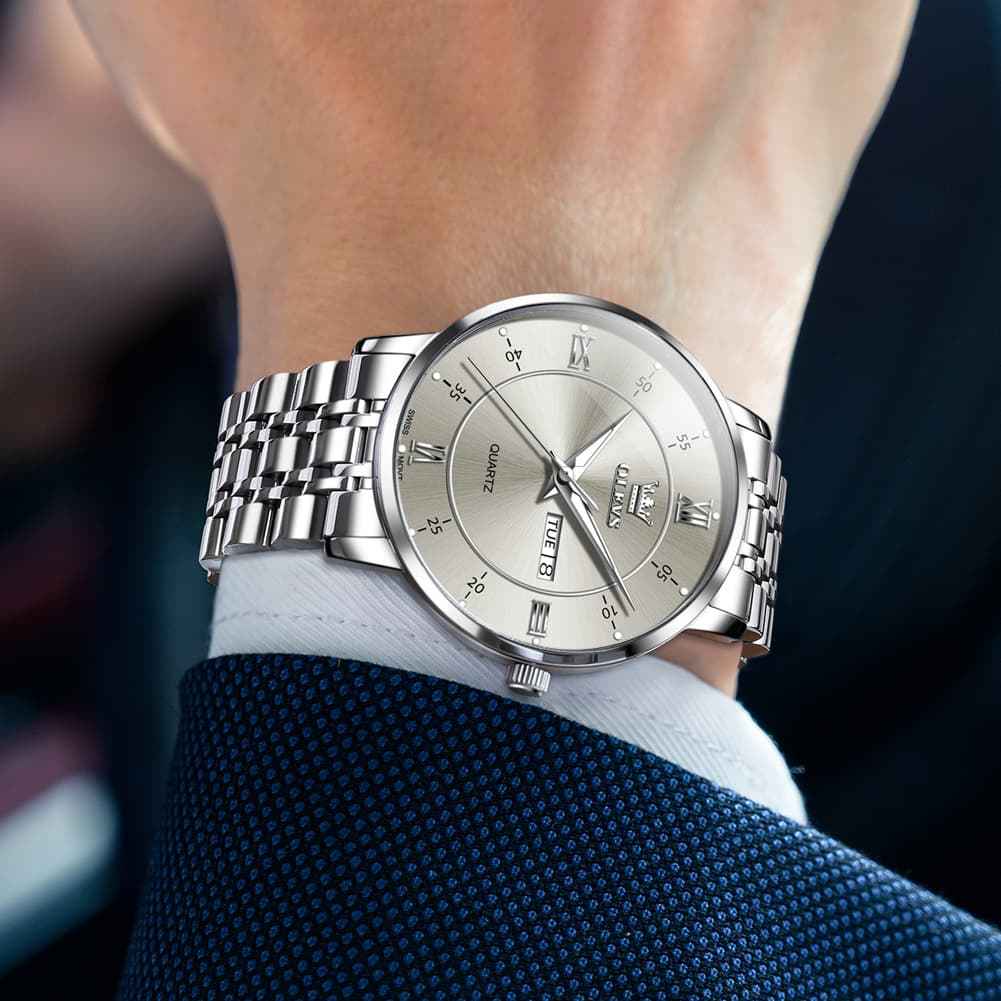 "The Executive" Swiss Movement Watch | Ultra-Slim 9mm Day-Date