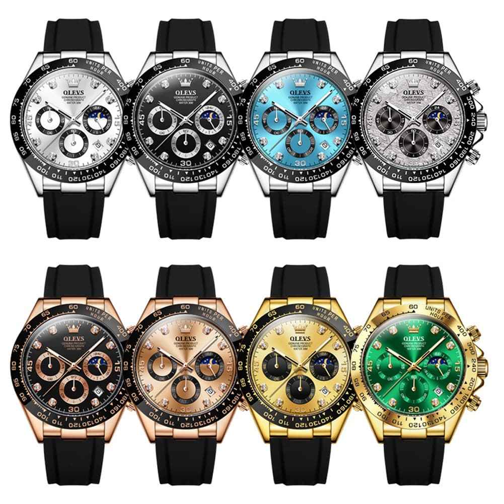"The Speedster" Luxury Sport Chronograph | Silicone Strap & Racing Dial