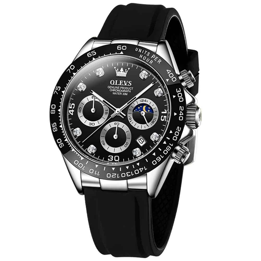"The Speedster" Luxury Sport Chronograph | Silicone Strap & Racing Dial