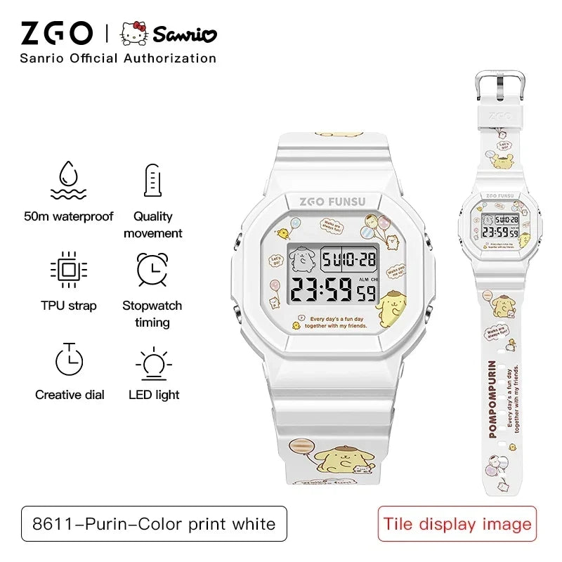 ZGO x Sanrio Hello Kitty Women's Watches Electronic Watch Sports Wristwatch Waterproof