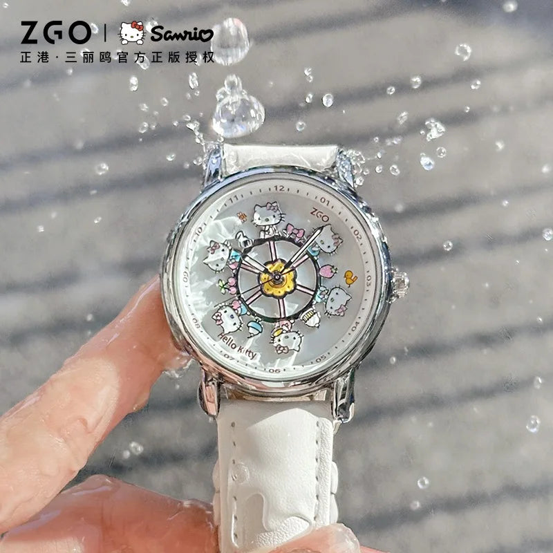 ZGO X Sanrio Watch Clock Fashion Quartz Watch Rotate The Dial