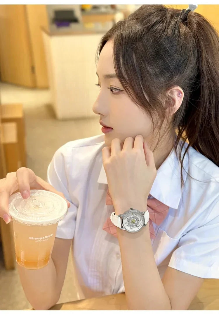 ZGO X Sanrio Watch Clock Fashion Quartz Watch Rotate The Dial