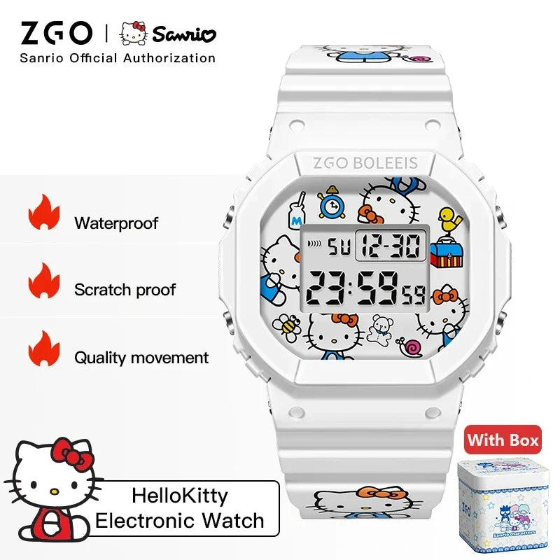ZGO x Sanrio Hello Kitty Women's Watches Electronic Watch Sports Wristwatch Waterproof