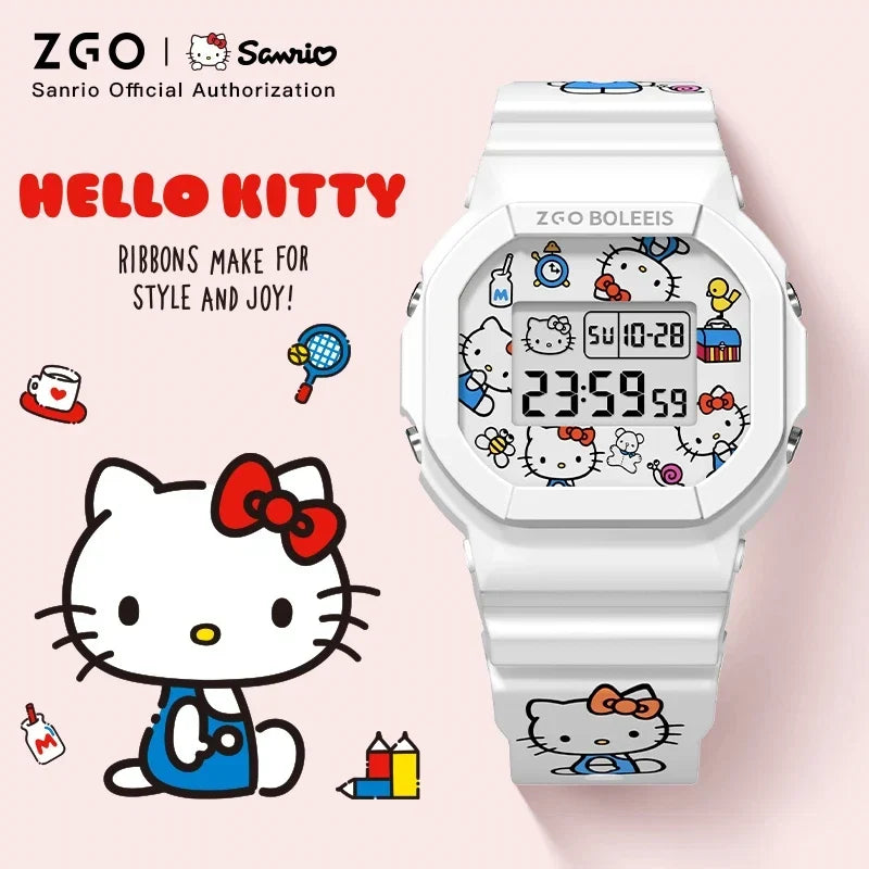 ZGO x Sanrio Hello Kitty Women's Watches Electronic Watch Sports Wristwatch Waterproof