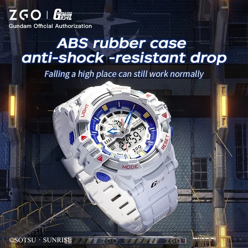 ZGO X Gundam Kids Watch Mechanical Waterproof Sports Electronic Digital Watches For Middle School Student Teenage Boys