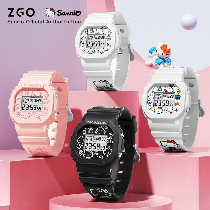 ZGO x Sanrio Hello Kitty Women's Watches Electronic Watch Sports Wristwatch Waterproof