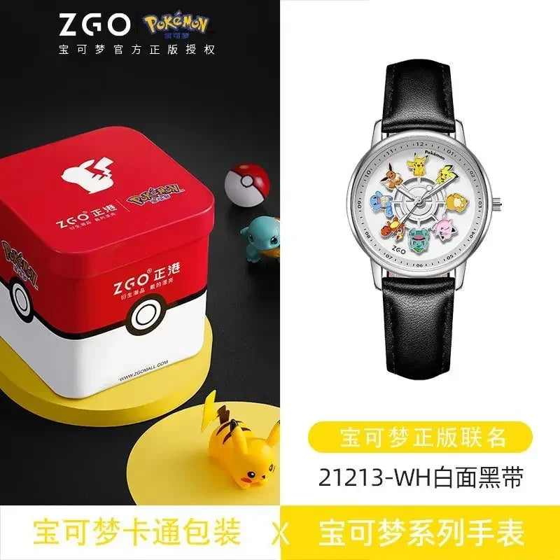 ZGO Co-branded Anime Series Watch Men's Sports Waterproof Student Trend Pikachu Quartz Electronic Watch Gifts