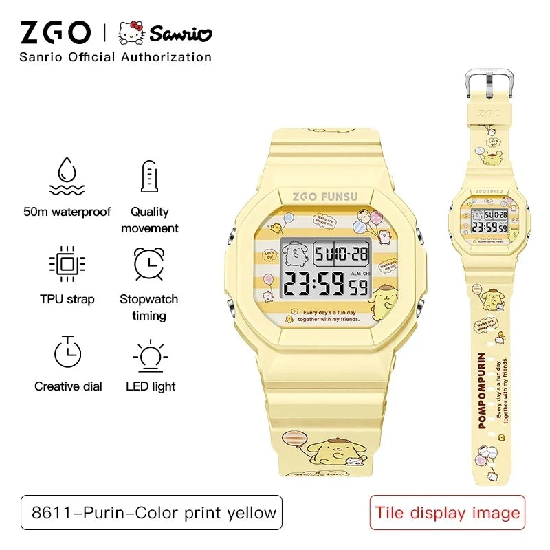 ZGO x Sanrio Hello Kitty Women's Watches Electronic Watch Sports Wristwatch Waterproof