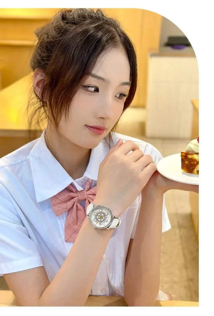 ZGO X Sanrio Watch Clock Fashion Quartz Watch Rotate The Dial