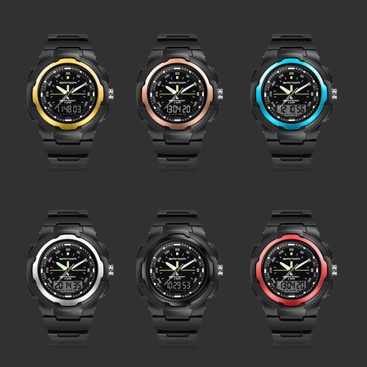 Sanda 3004 Electronic Watch Movement Men Watch Outdoor Sports Luminous Waterproof Multi-Function Watch