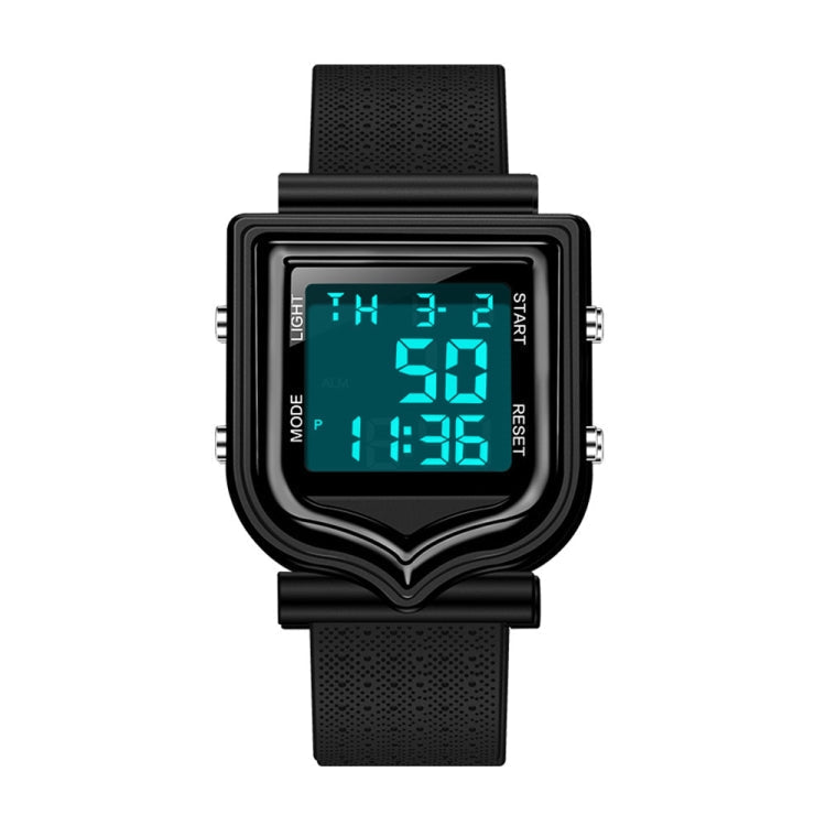 SANDA 388 Fashionable Square Outdoor Sports Leisure Watch Men's And Women's Multi-Functional Waterproof Luminous Electronic Watch