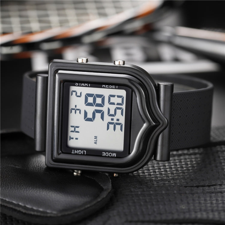 SANDA 388 Fashionable Square Outdoor Sports Leisure Watch Men's And Women's Multi-Functional Waterproof Luminous Electronic Watch