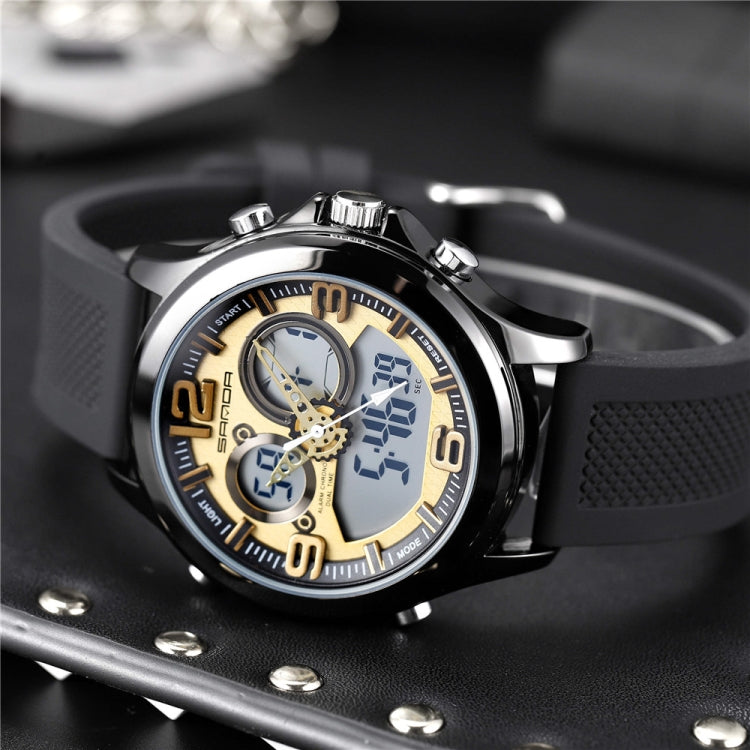 SANDA 793 large Dial Tide Watch Student Fashion Trend Multi Function Double Glow Waterproof Electronic Watch