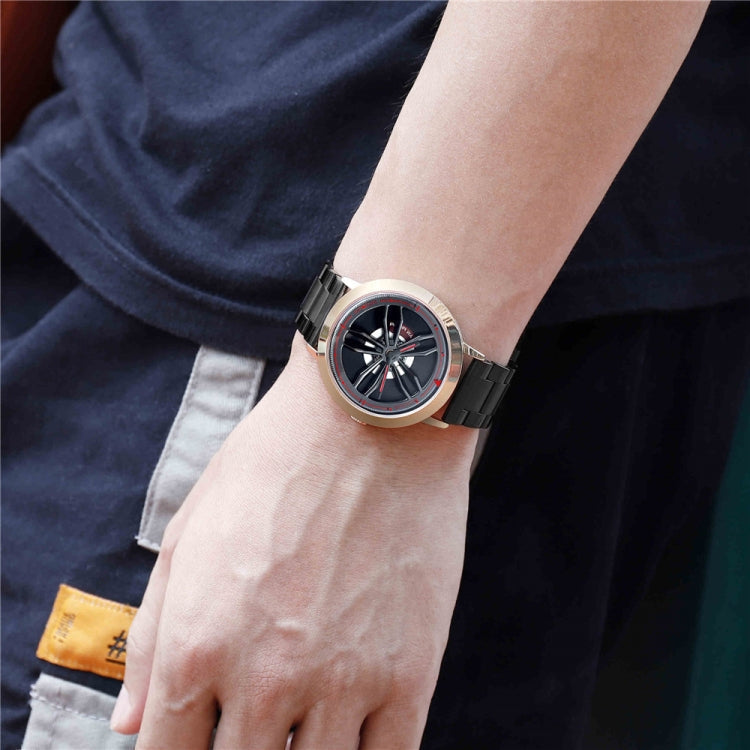 SANDA1009 Watch Man Student Casual Waterproof Steel Band Watch Man