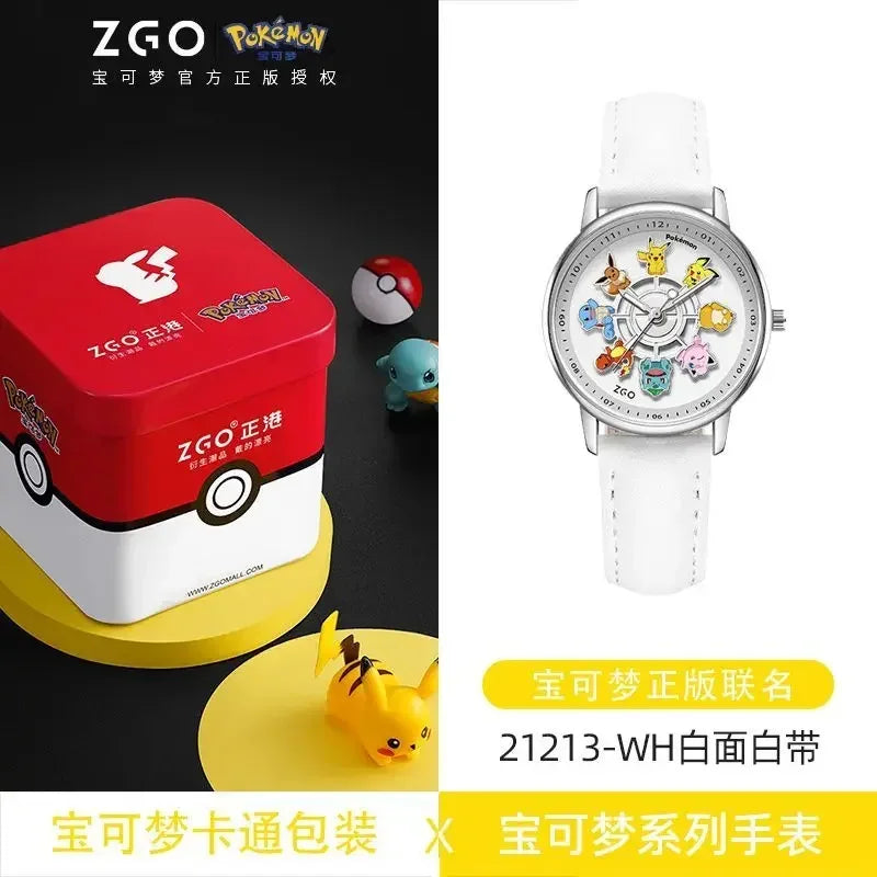 ZGO Co-branded Anime Series Watch Men's Sports Waterproof Student Trend Pikachu Quartz Electronic Watch Gifts