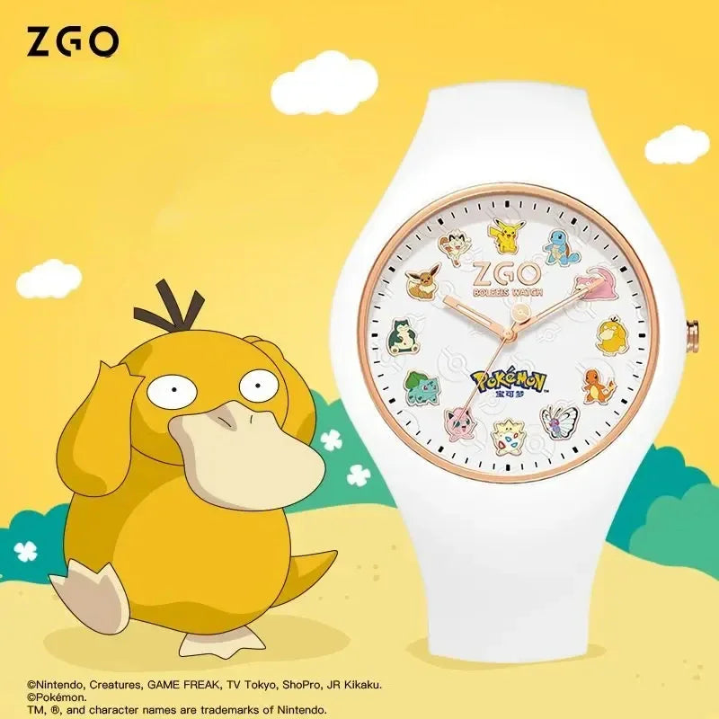 ZGO Co-branded Anime Series Watch Men's Sports Waterproof Student Trend Pikachu Quartz Electronic Watch Gifts