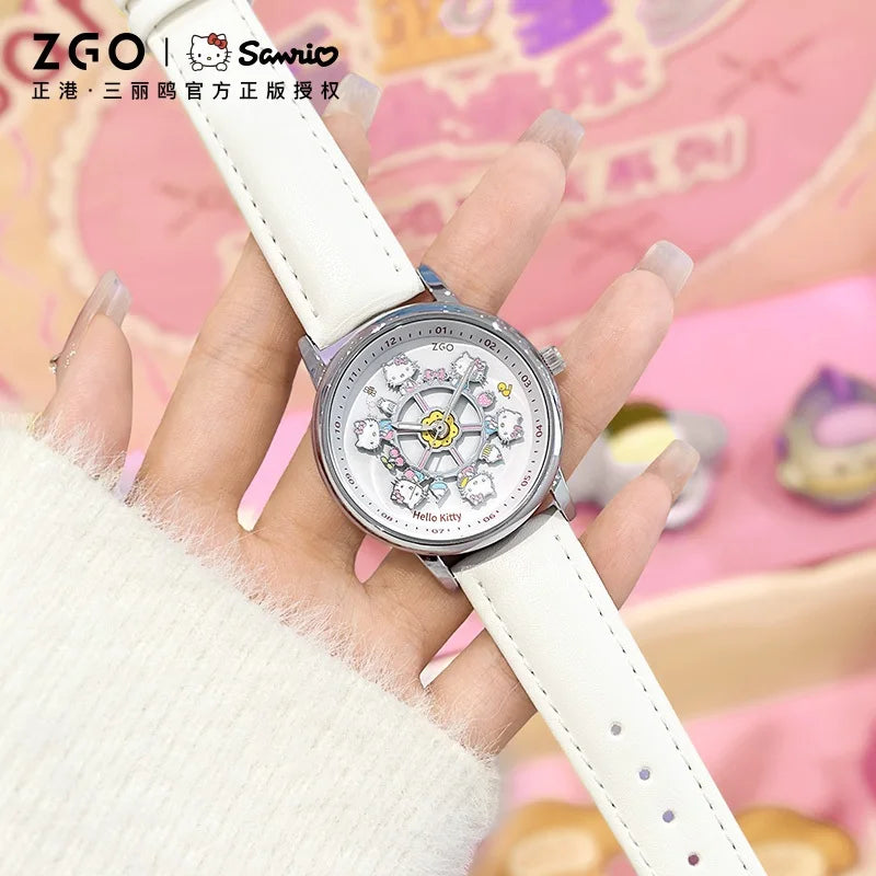 ZGO X Sanrio Watch Clock Fashion Quartz Watch Rotate The Dial