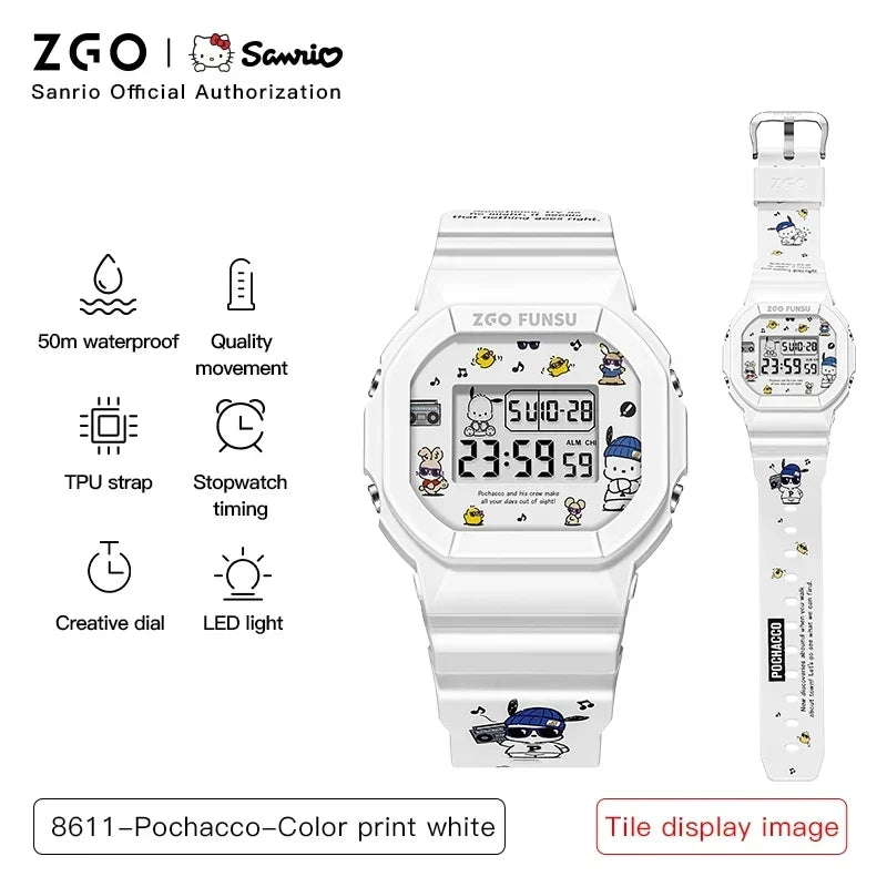 ZGO x Sanrio Hello Kitty Women's Watches Electronic Watch Sports Wristwatch Waterproof