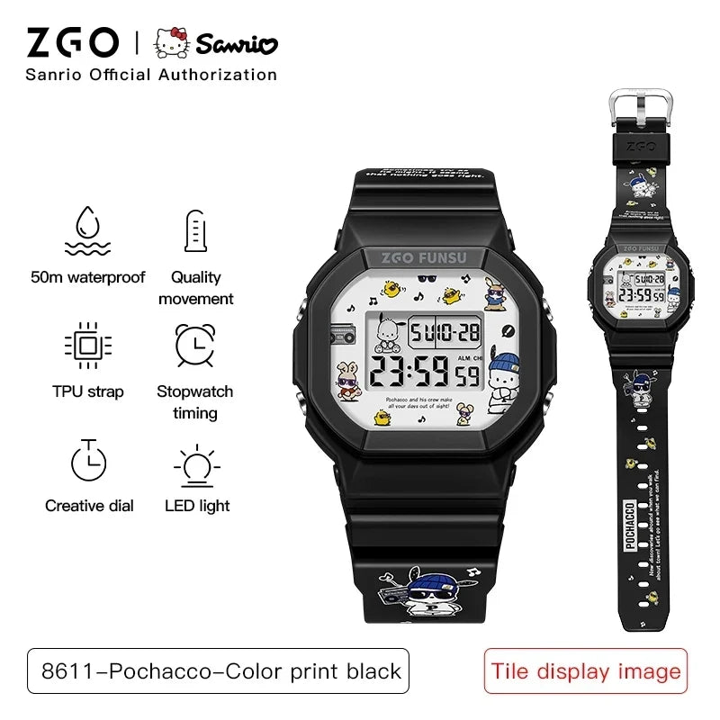 ZGO x Sanrio Hello Kitty Women's Watches Electronic Watch Sports Wristwatch Waterproof