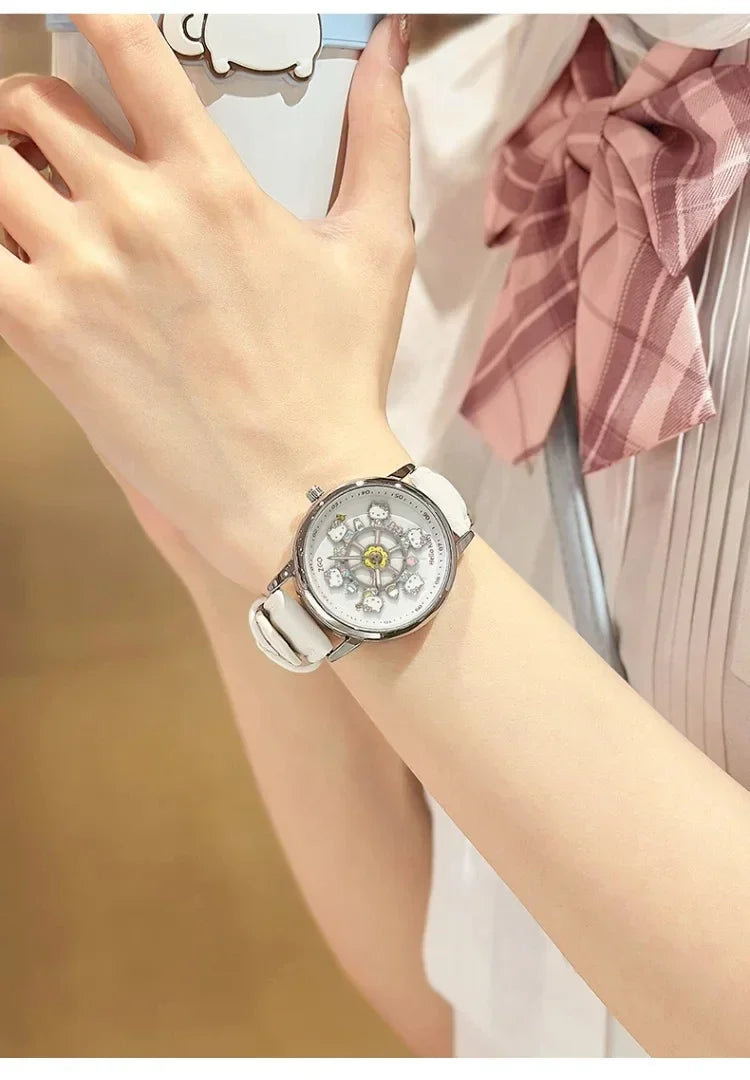 ZGO X Sanrio Watch Clock Fashion Quartz Watch Rotate The Dial