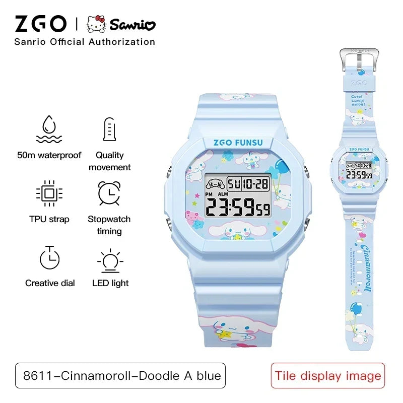 ZGO x Sanrio Hello Kitty Women's Watches Electronic Watch Sports Wristwatch Waterproof