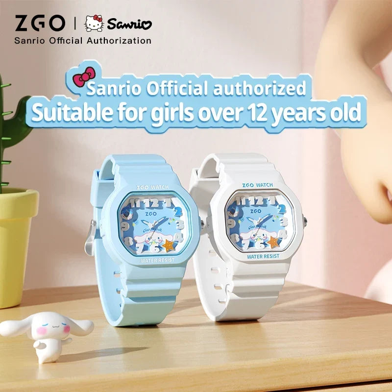 ZGO x Cinnamoroll watch for kids girl waterproof Sports Small square Watch gift 357