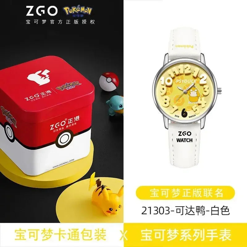 ZGO Co-branded Anime Series Watch Men's Sports Waterproof Student Trend Pikachu Quartz Electronic Watch Gifts