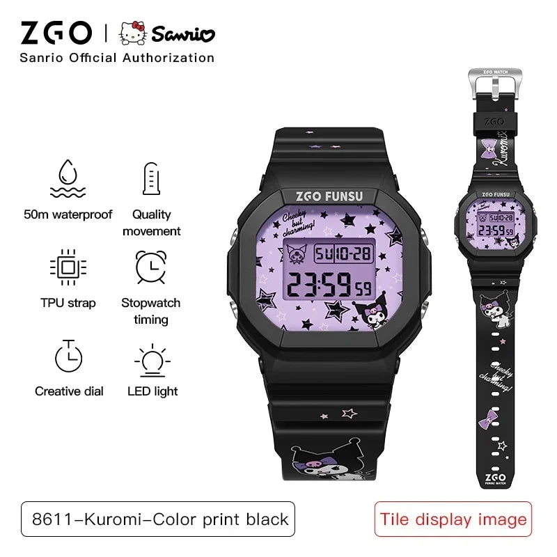 ZGO x Sanrio Hello Kitty Women's Watches Electronic Watch Sports Wristwatch Waterproof