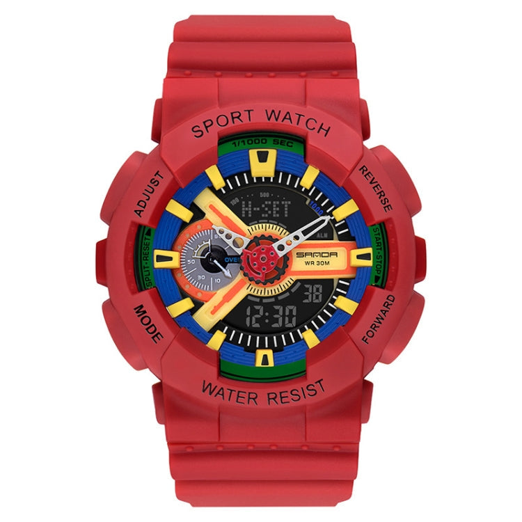 SANDA Outdoor Leisure Waterproof Multifunctional Luminous Electronic Watch