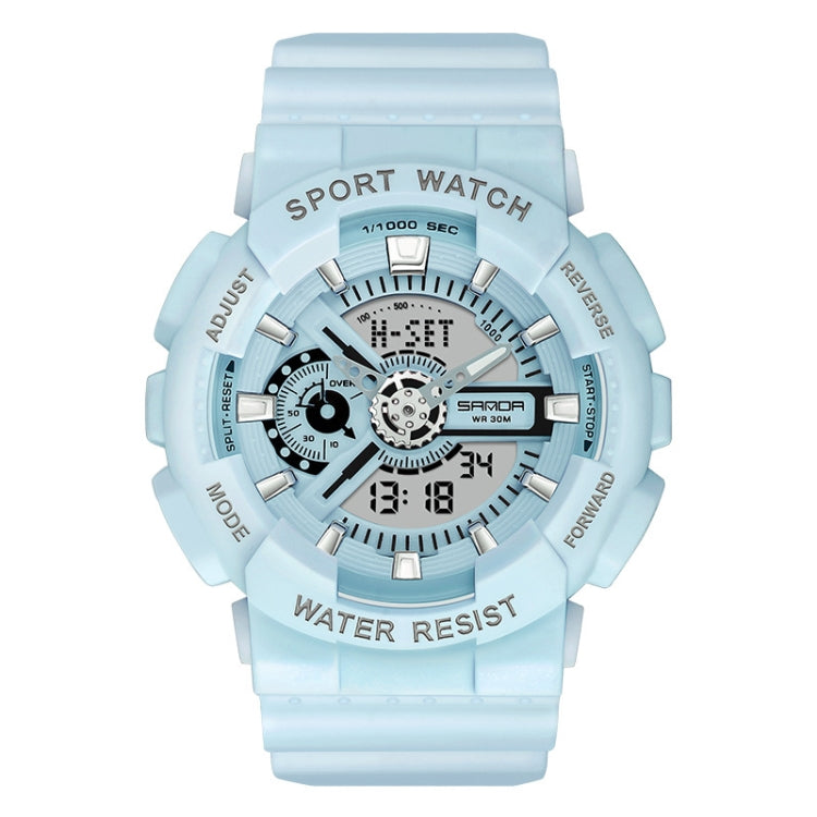 SANDA Outdoor Leisure Waterproof Multifunctional Luminous Electronic Watch