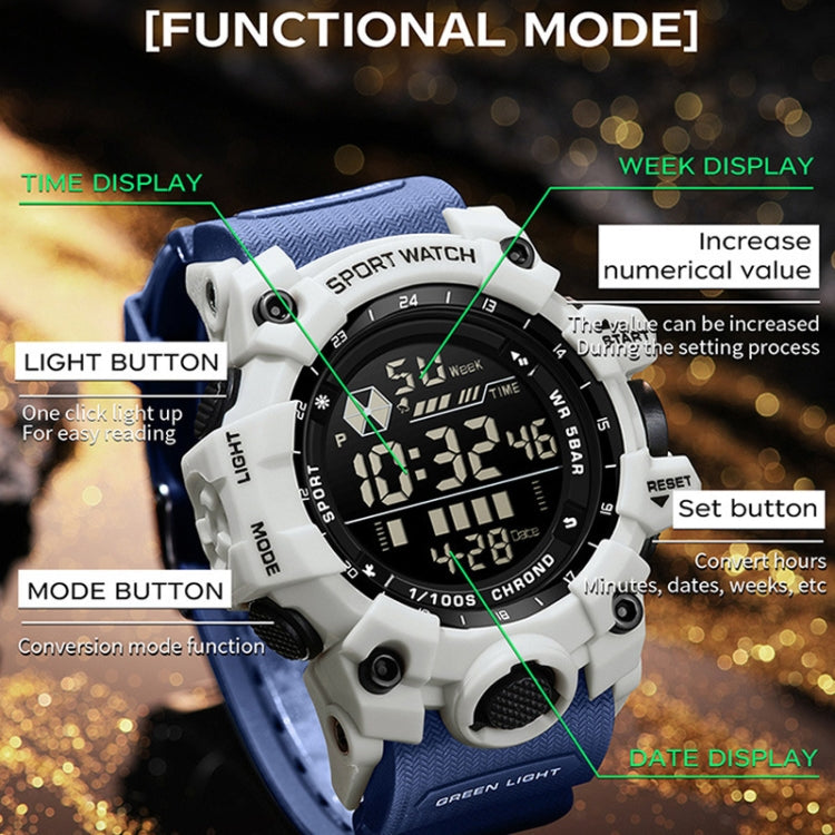 SANDA Outdoor Sports Watch Simple Multifunction Electronic Watch