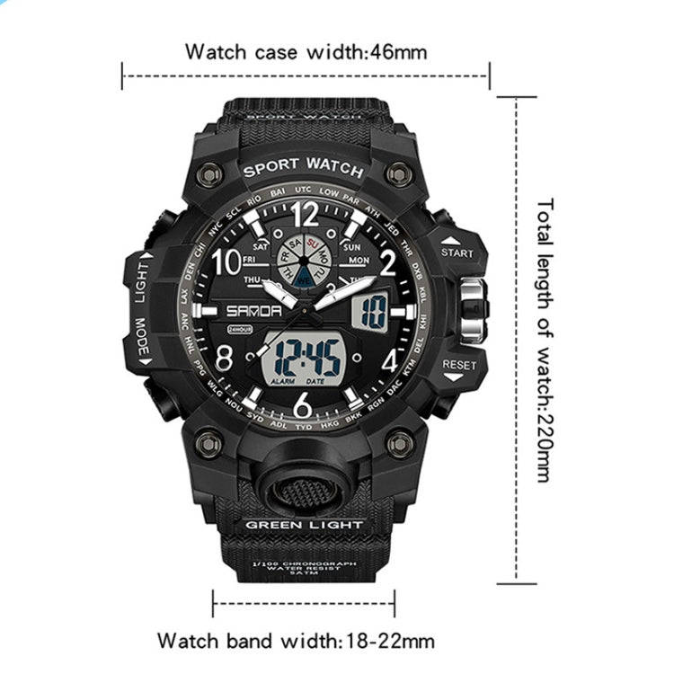 SANDA Couple Electronic Watch Women Personalised Luminous Wristwatch