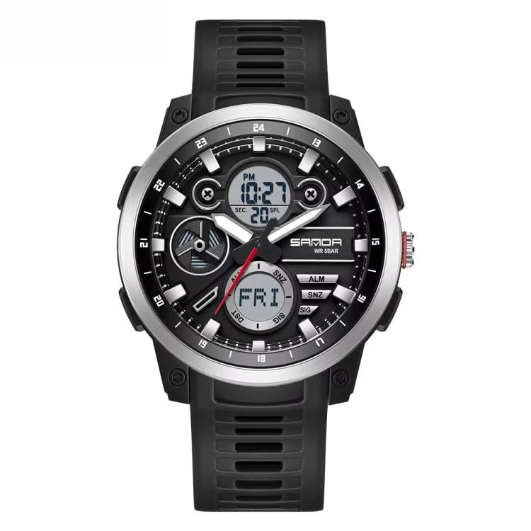 SANDA 3379 Sport Waterproof Alarm Clock Reminder Electronic Watch