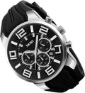 SKMEI Men Watches Silicone Band Young Waterproof Sports Fashion Casual Large Big Face Chronograph Luxury Luminous Analog Quartz Black Wrist Watch Gifts