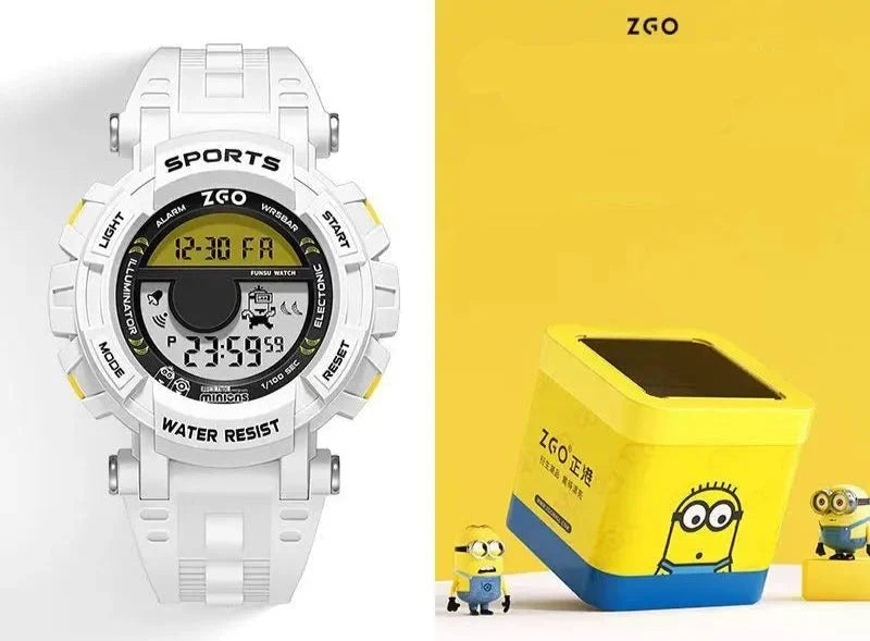 ZGO Co Branded Minions Sports Multi Functional Electronic Watch