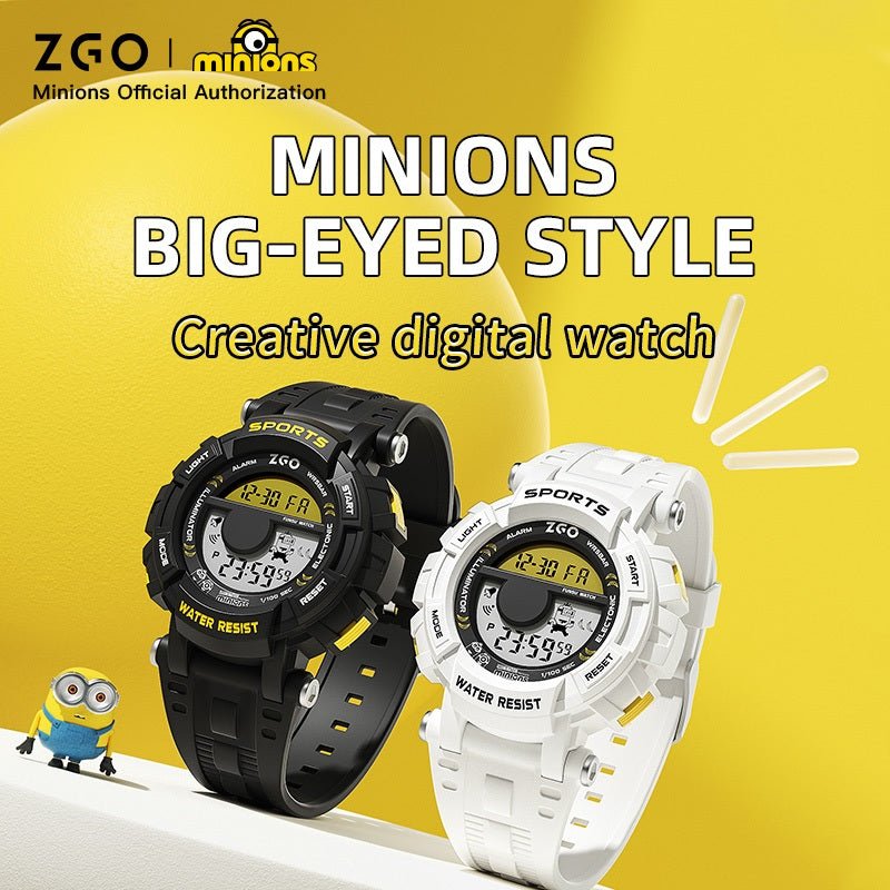 ZGO Co Branded Minions Sports Multi Functional Electronic Watch