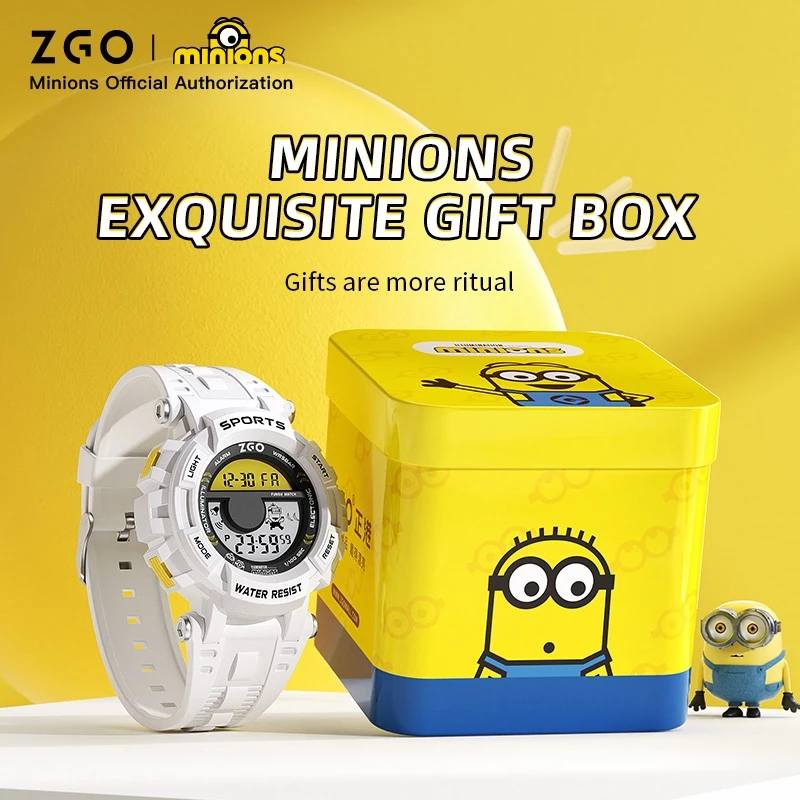 ZGO Co Branded Minions Sports Multi Functional Electronic Watch